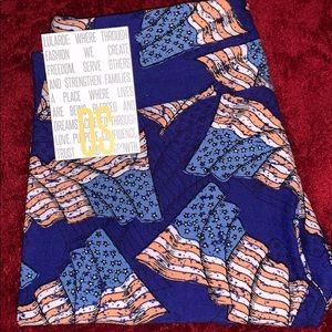 LulaRoe American Flag OneSize Leggings